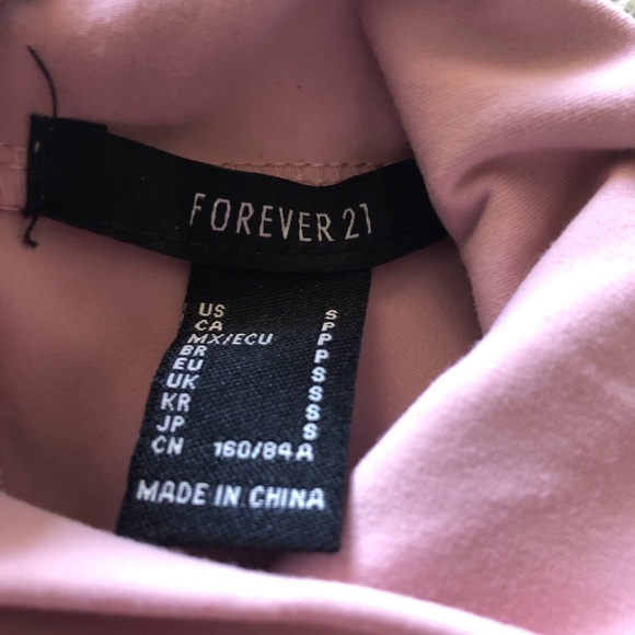 Pink high neck one piece jumpsuit with zipper - Picture 2 of 8